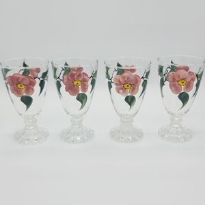 VTG Franciscan Desert Rose Juice Glasses in sets of 4, RARE, Vintage Boopie